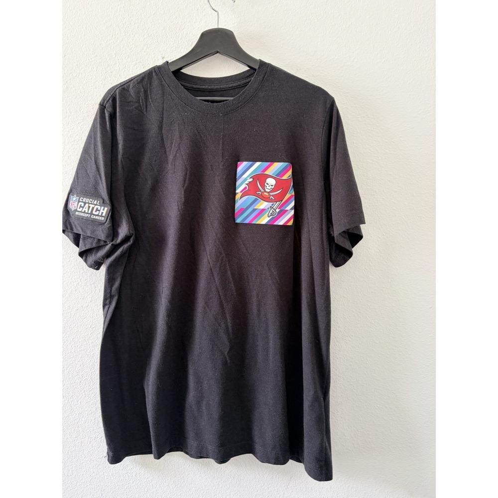 Nike NFL Tampa Bay Buccaneers Crucial Catch Intercept Cancer T-Shirt Mens Xl